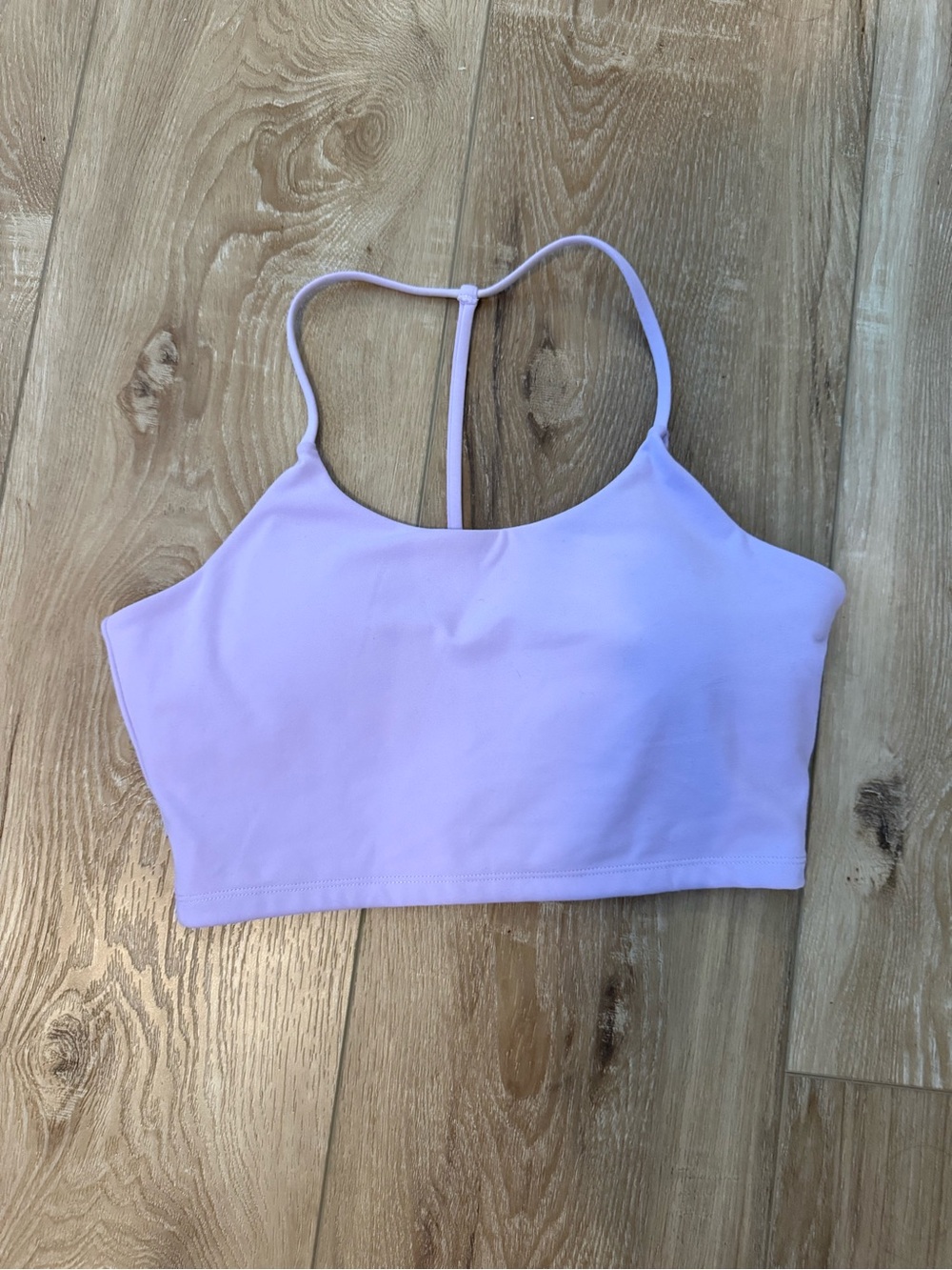 T-Back Lilac Crop Sports Bralette - Unbranded